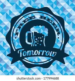beer design over  blue  background vector illustration  