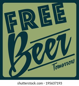 Beer design over blue background, vector illustration