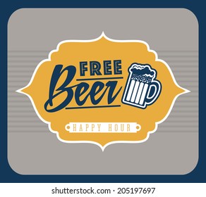 beer design over blue background vector illustration