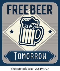 beer design over blue background vector illustration 