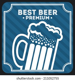 beer design over blue background vector illustration