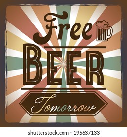Beer design over brown background, vector illustration