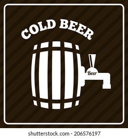 beer design over brown  background vector illustration