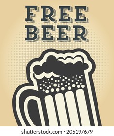 beer design over cream background vector illustration