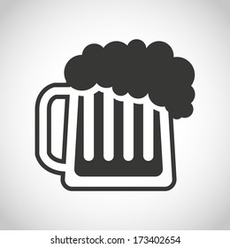 beer design over gray  background vector illustration  