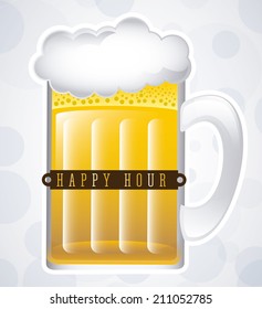 beer design over gray  background vector illustration