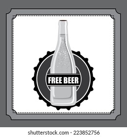 Beer design over gray background, vector illustration