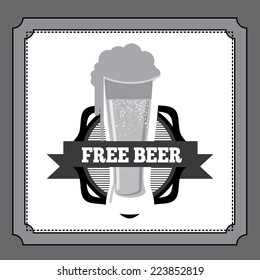 Beer design over gray background, vector illustration