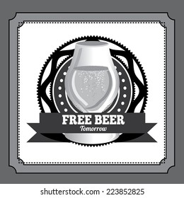 Beer design over gray background, vector illustration