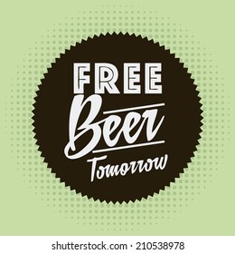 beer design over green  background vector illustration