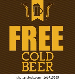 beer design over lineal background vector illustration 