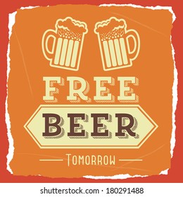 beer design over orange background vector illustration  