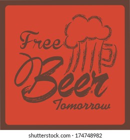 beer design over  red background vector illustration  