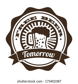beer design over white   background vector illustration  
