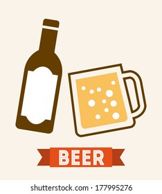 beer design over  white  background vector illustration  