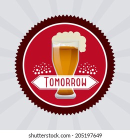 beer design over white background vector illustration