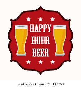 beer design over white background vector illustration