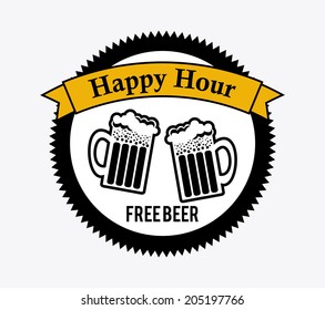 beer design over white background vector illustration