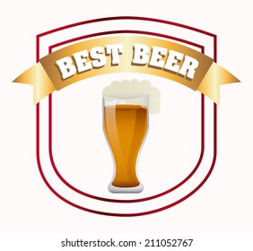 beer design over white background vector illustration