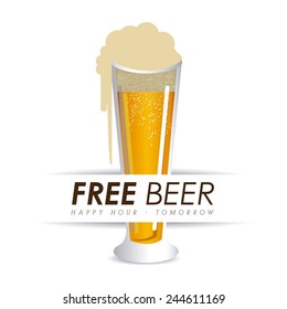 Beer design over white background, vector illustration.
