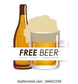 Beer design over white background, vector illustration.