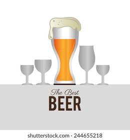 Beer design over white background, vector illustration.