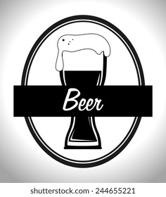 Beer design over white background, vector illustration.