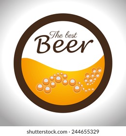 Beer design over white background, vector illustration.