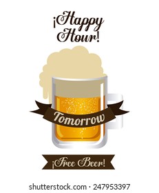 Beer design over white background, vector illustration.