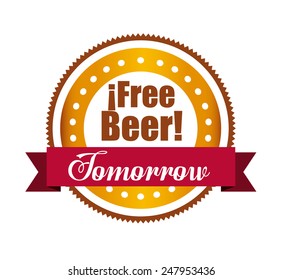 Beer design over white background, vector illustration.