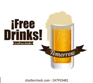 Beer design over white background, vector illustration.