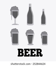 Beer design over white background, vector illustration.