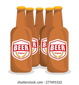 Beer design over white background, vector illustration.