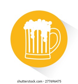 Beer design over white background, vector illustration.