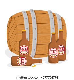 Beer design over white background, vector illustration.