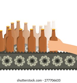 Beer design over white background, vector illustration.
