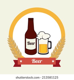 Beer design over white background,vector illustration