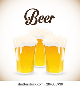 Beer design over white background,vector illustration.