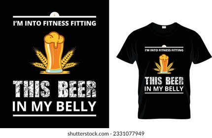 Diseño de cerveza para camisetas, afiches, cerveza fría, taza, diseño tipográfico