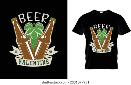 Beer design for t-shirt, poster, Cold beer, mug, typography design