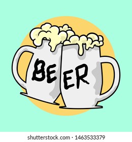 Beer design vector illustration, cute vector, vector eps 10.
