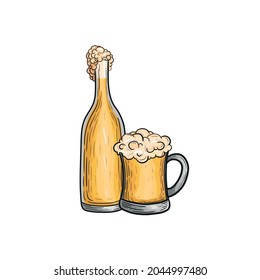 beer design vector with white background