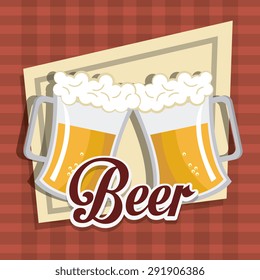 Beer digital design, vector illustration eps 10.