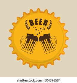 Beer digital design, vector illustration 10 eps graphic