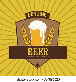 Beer digital design, vector illustration 10 eps graphic