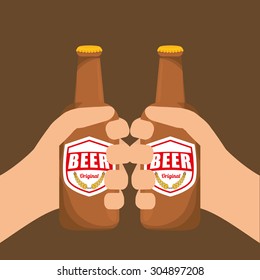Beer digital design, vector illustration 10 eps graphic
