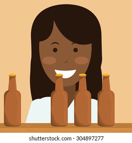 Beer digital design, vector illustration 10 eps graphic