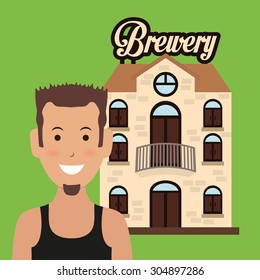 Beer digital design, vector illustration 10 eps graphic