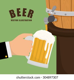 Beer digital design, vector illustration 10 eps graphic