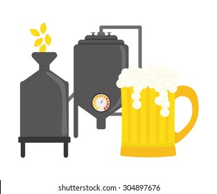 Beer digital design, vector illustration 10 eps graphic